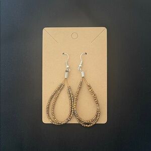 Elegant Brown Beaded Earrings